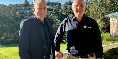 Mark Evans OBE and Neil Sweeney AM